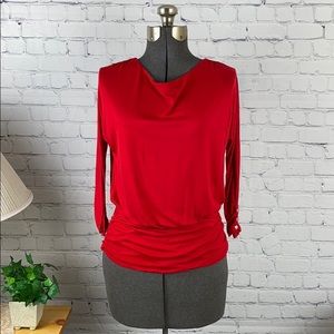 White House Black Market Red Blouse